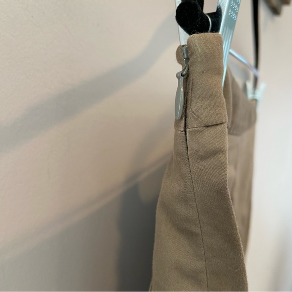 THEORY Tan Cotton Straight Knee Length Pencil Skirt Size 10 - Picture 4 of 6